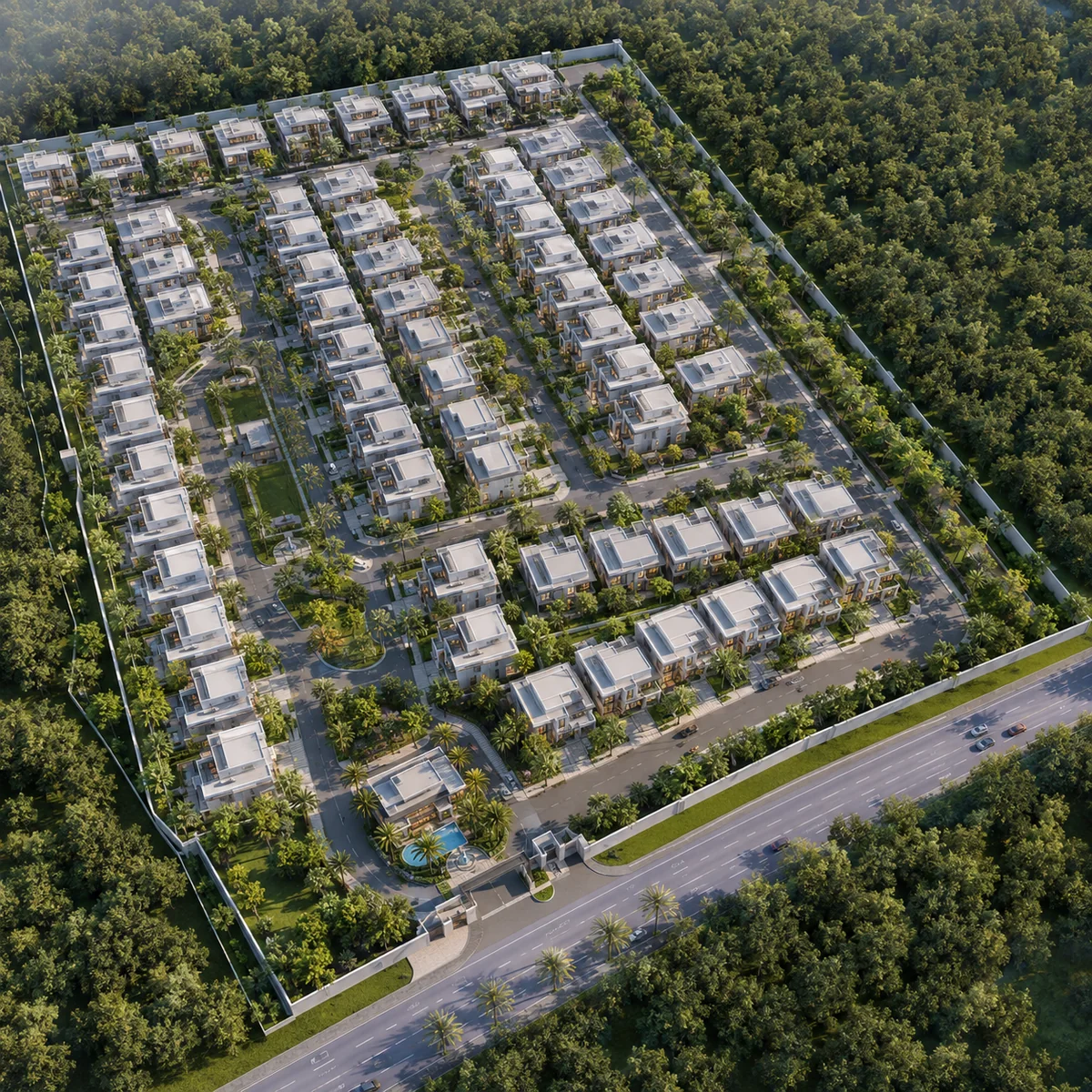 Prestige Shettigere landscaped low-density community layout